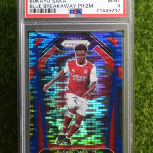 2020-21 Panini Prizm Bukayo Saka Blue Breakaway Prizm 36/195