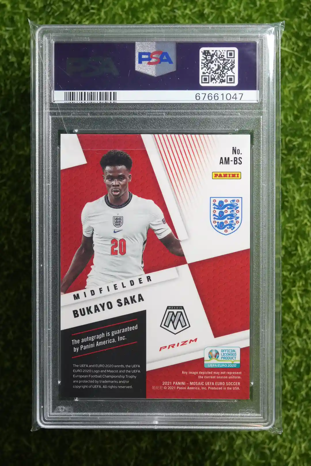 2020 Panini Mosaic UEFA Euro Bukayo Saka Autographs Mosaic - Image 2