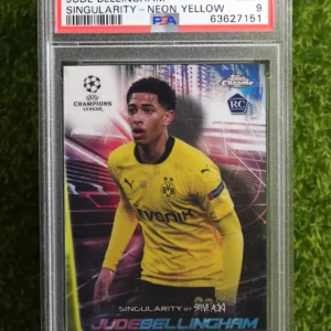 2020-21 Topps Chrome x Steve Aoki UCL Jude Bellingham Singularity Neon Yellow