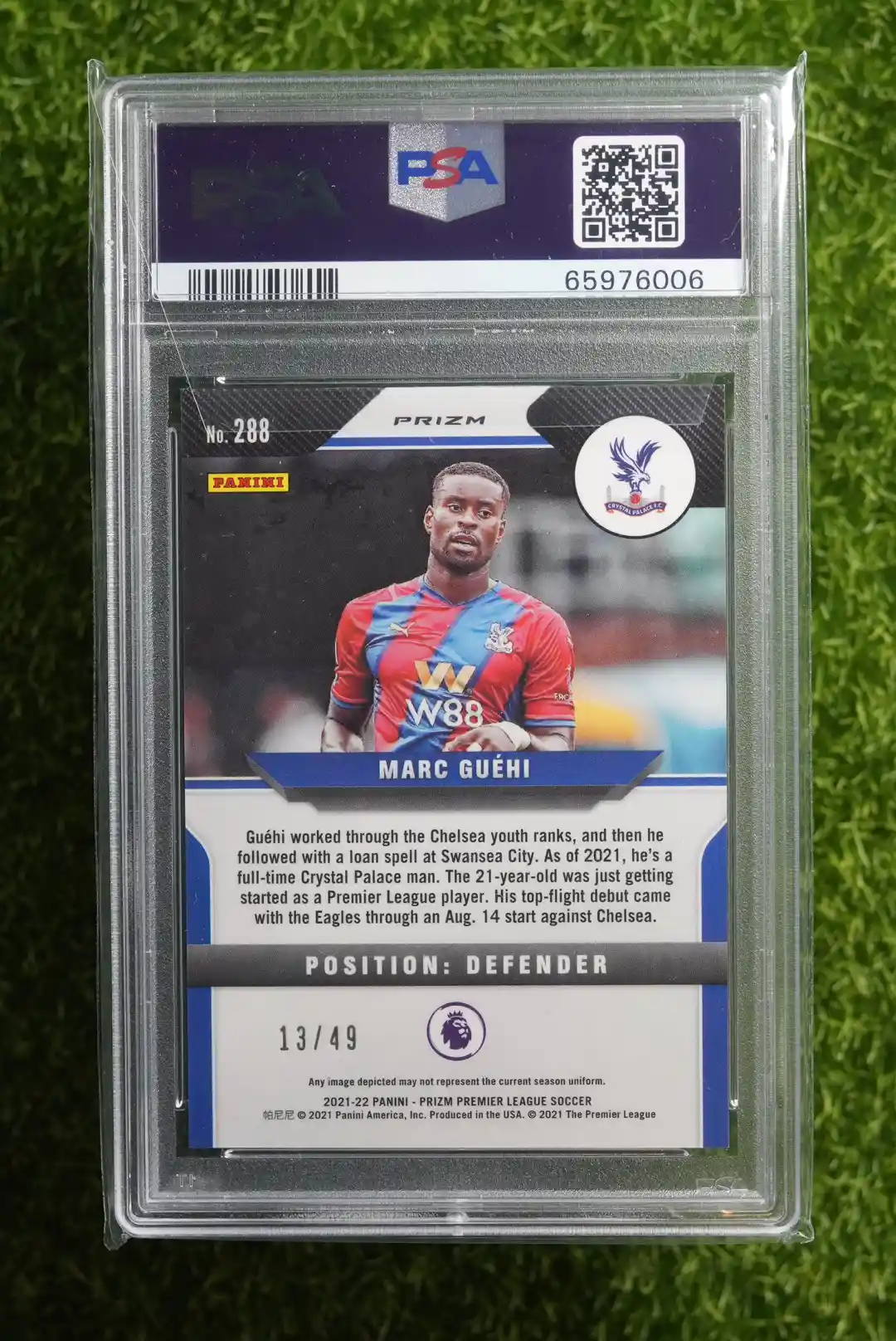 2021-22 Panini Prizm Marc Guéhi Purple Ice Prizm 13/49 - Image 2