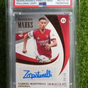 2021 Panini Immaculate Collection Gabriel Martinelli Modern Marks Bronze Auto 34/49