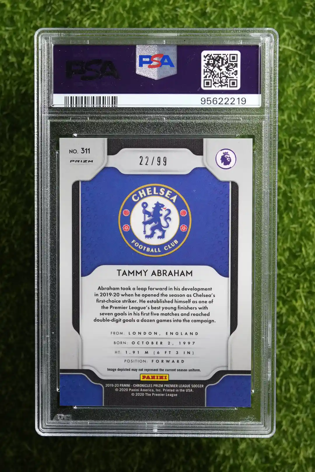 2019-20 Panini Chronicles Tammy Abraham Prizm Update Blue Ice 22/99 - Image 2