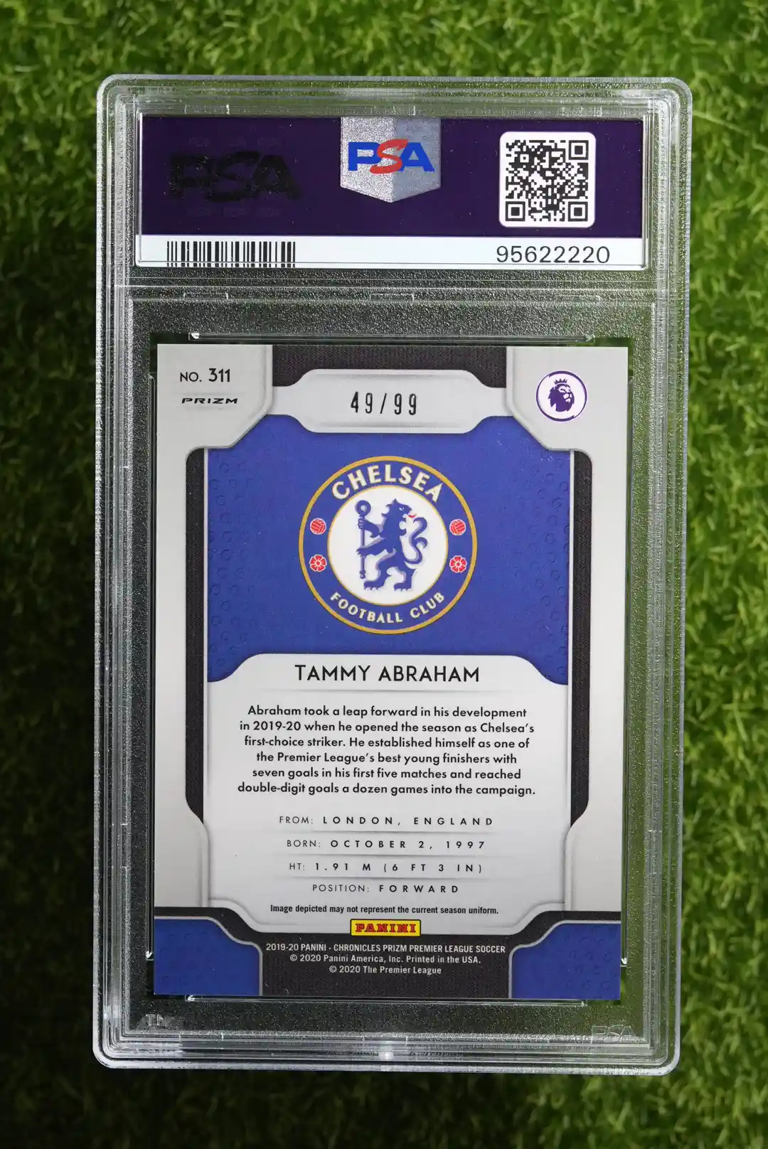 2019-20 Panini Chronicles Tammy Abraham Prizm Update Blue Ice 49/99 - Image 2