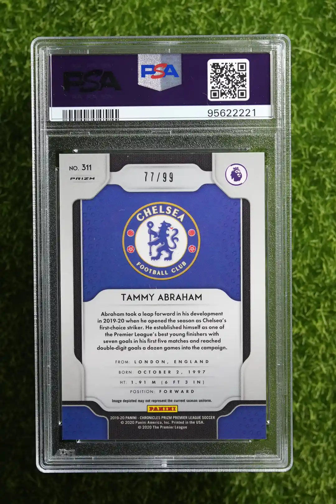 2019-20 Panini Chronicles Tammy Abraham Prizm Update Blue Ice 77/99 - Image 2