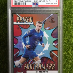 2022-23 Topps Finest UEFA Club Competitions Mykhailo Mudryk Prized Footballers Rose Gold 55/75