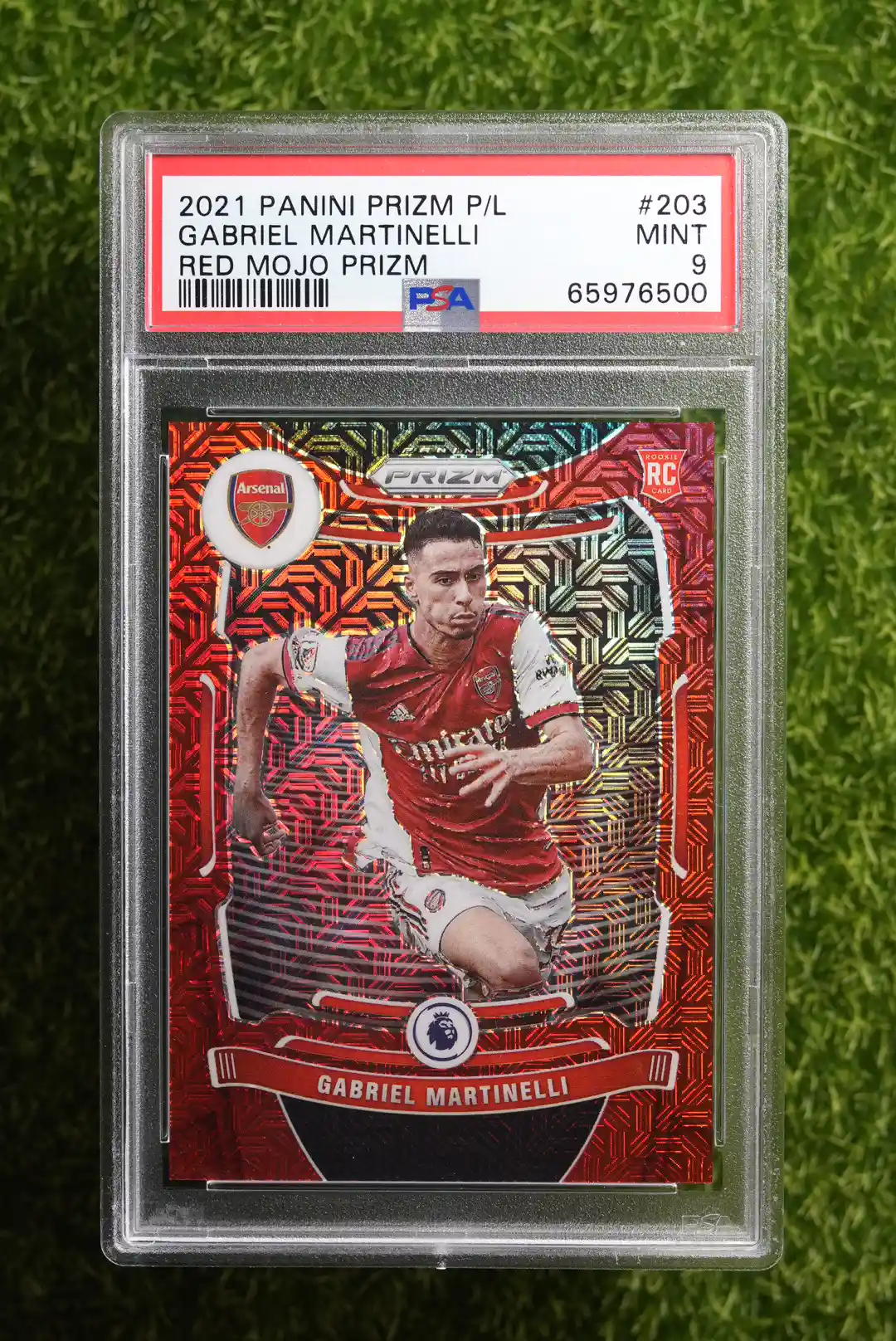 2021-22 Panini Prizm Gabriel Martinelli Red Mojo Prizm 125/159