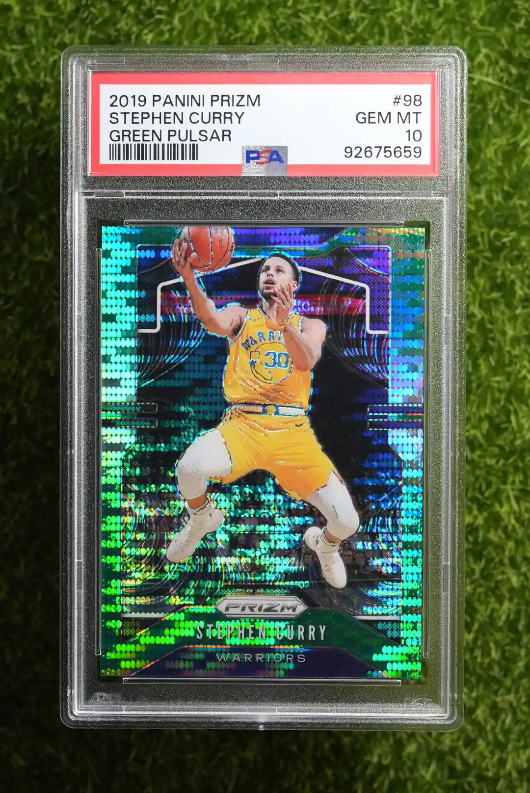 2019-20 Panini Prizm Stephen Curry Green Pulsar Prizm