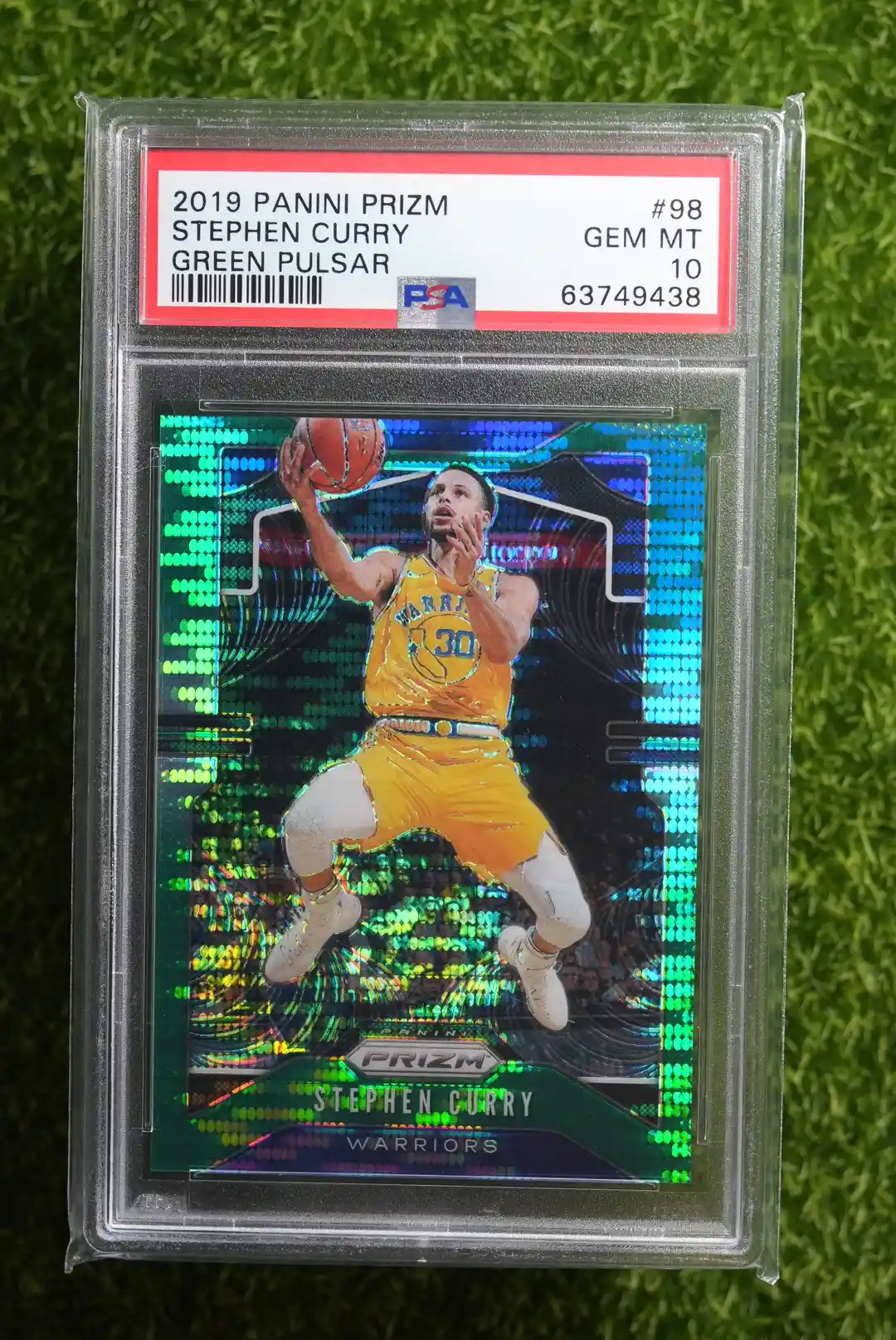 2019-20 Panini Prizm Stephen Curry Green Pulsar Prizm