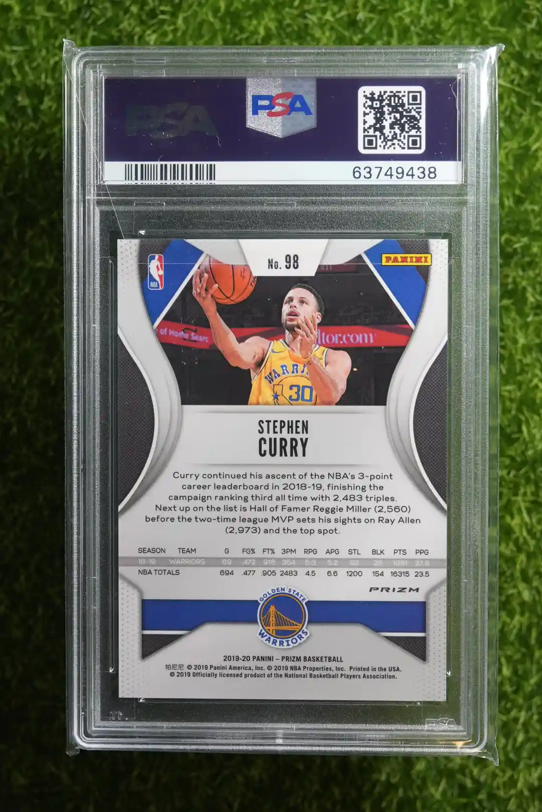 2019-20 Panini Prizm Stephen Curry Green Pulsar Prizm - Image 2
