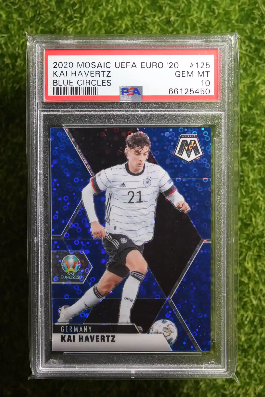 2020 Panini Mosaic UEFA Euro Kai Havertz Blue Circles Prizm 22/99