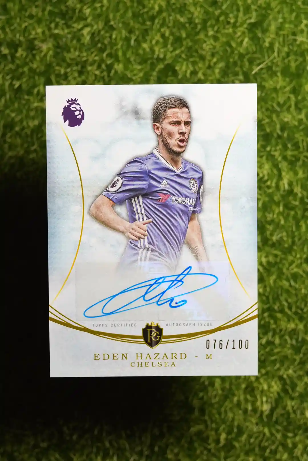 2016 Topps Premier Gold Eden Hazard Moments Autograph 76/100