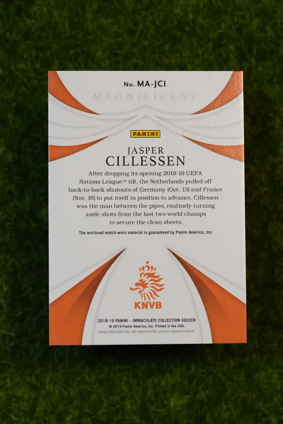 2018-19 Panini Immaculate Collection Jasper Cillessen Magnificent Materials 46/50 - Image 2