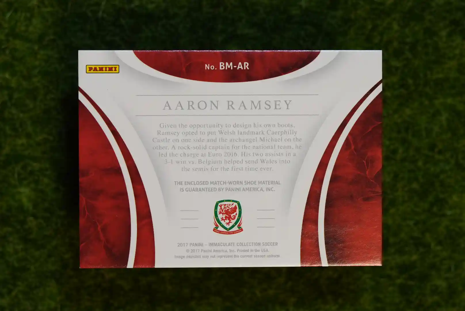 2017 Panini Immaculate Collection Aaron Ramsey Boot Memorabilia 32/40 - Image 2