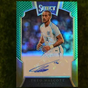 2016-17 Panini Select Theo Walcott Signatures Green Prizm 1/5