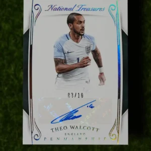 2018 Panini National Treasures Theo Walcott Penmanship Auto 03/10