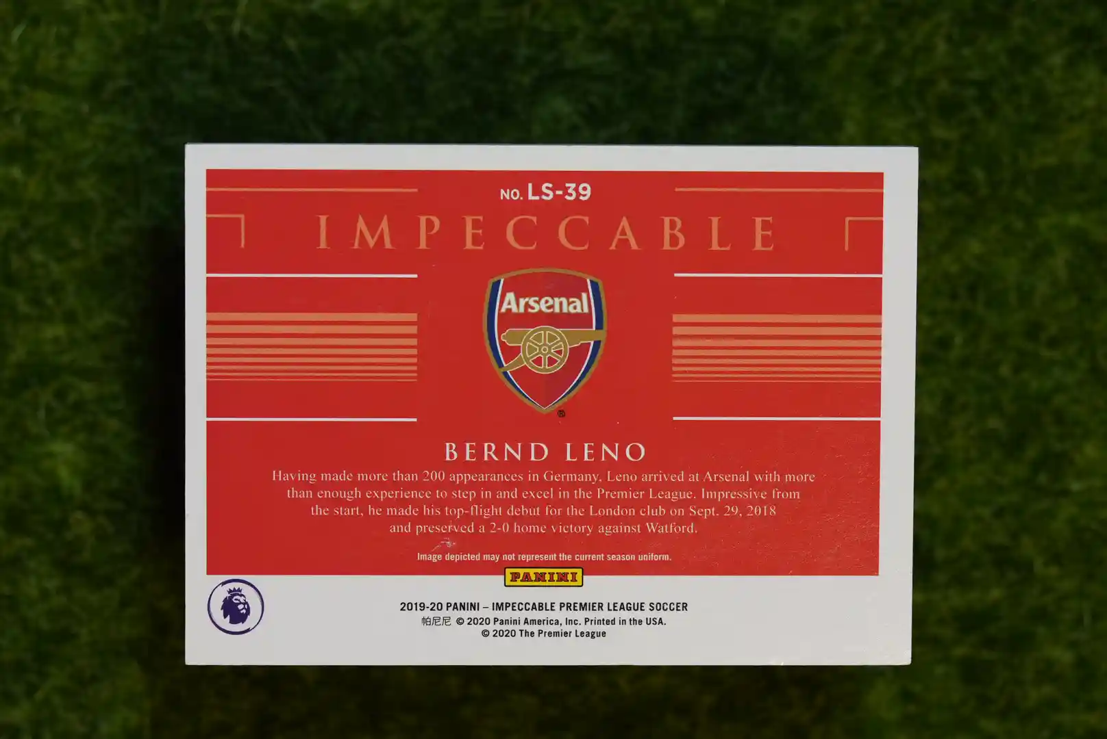 2019-20 Panini Impeccable Bernd Leno Silver Bar 08/25 - Image 2