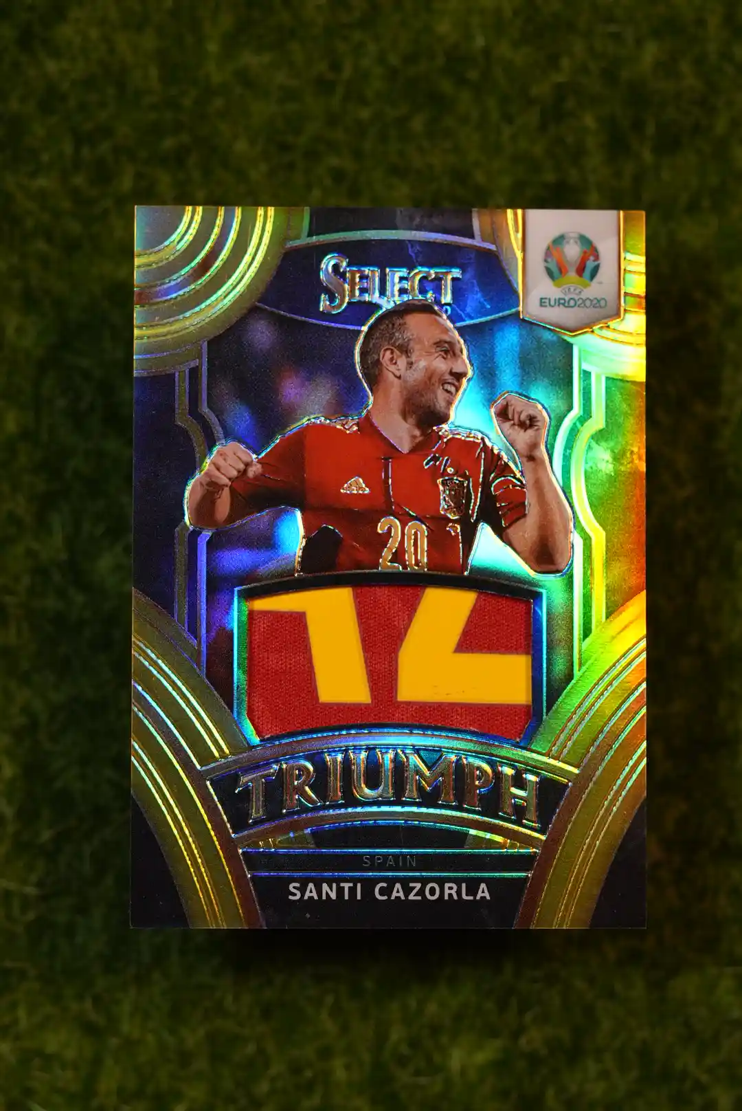 2020 Panini Select UEFA Euro Santi Cazorla Triumph Gold Prizm 01/10