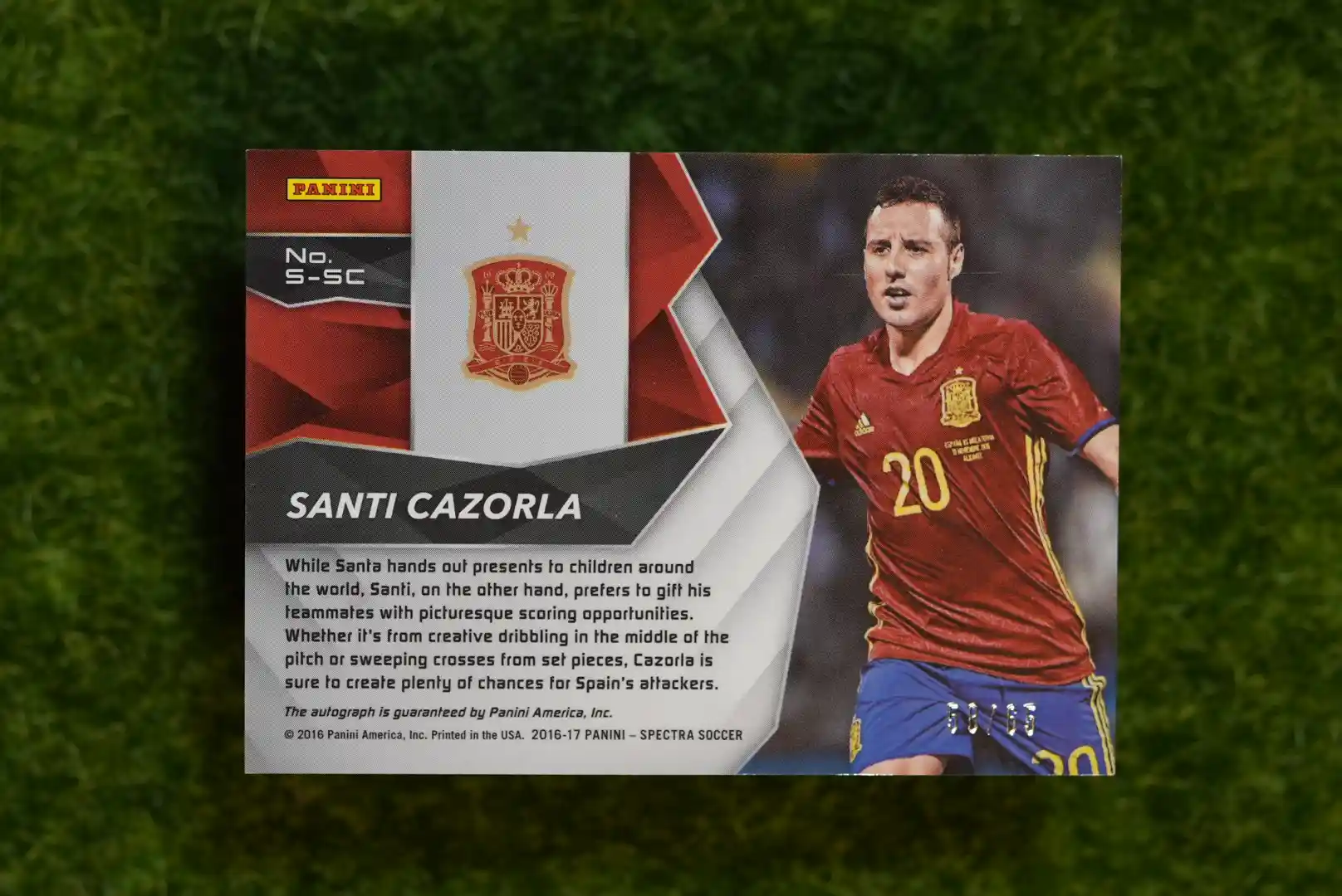 2016-17 Panini Spectra Santi Cazorla Signatures 55/65 - Image 2