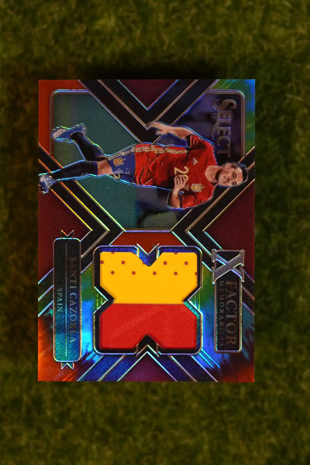 2017-18 Panini Select Santi Cazorla X-Fractor Memorabilia Red 20/50