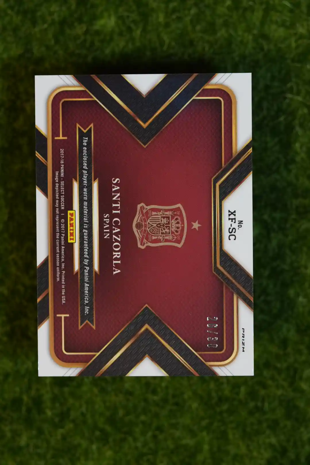 2017-18 Panini Select Santi Cazorla X-Fractor Memorabilia Red 20/50 - Image 2