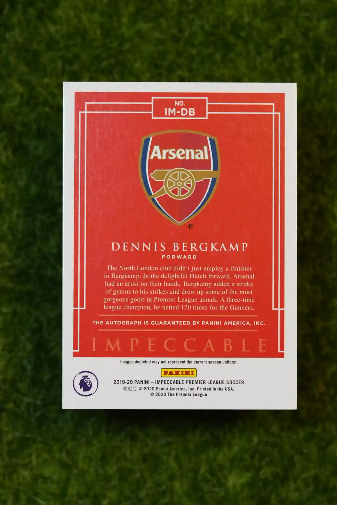 2019-20 Panini Impeccable Dennis Bergkamp Immortal Ink Auto 08/10 - Image 2