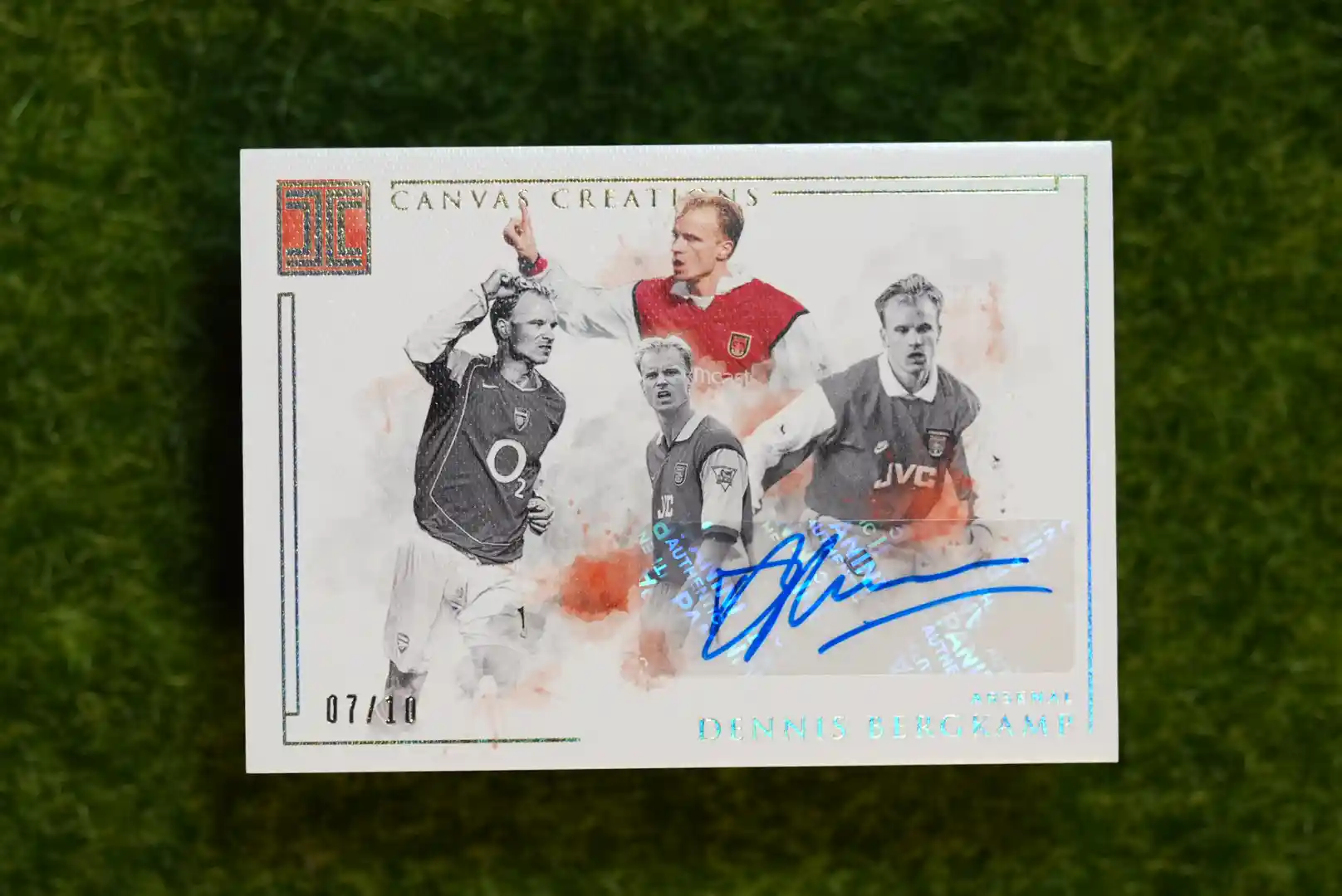 2019-20 Panini Impeccable Dennis Bergkamp Canvas Creations Auto 07/10