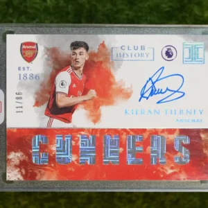 2019-20 Panini Impeccable Kieran Tierney Club History Gunners Patch Auto 11/86