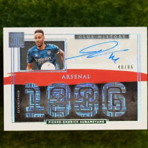 2020-21 Panini Impeccable Pierre-Emerick Aubameyang Club History Patch Auto 48/86