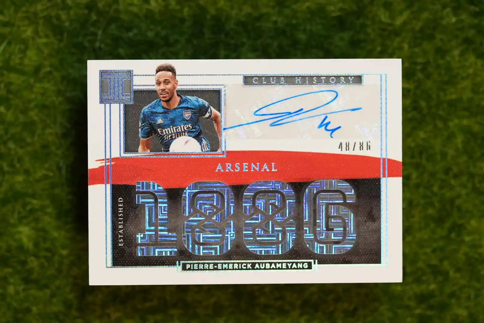 2020-21 Panini Impeccable Pierre-Emerick Aubameyang Club History Patch Auto 48/86