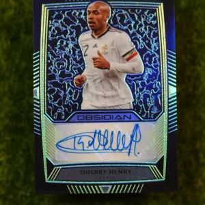 2019-20 Panini Obsidian Thierry Henry Autograph White Mojo 1/1