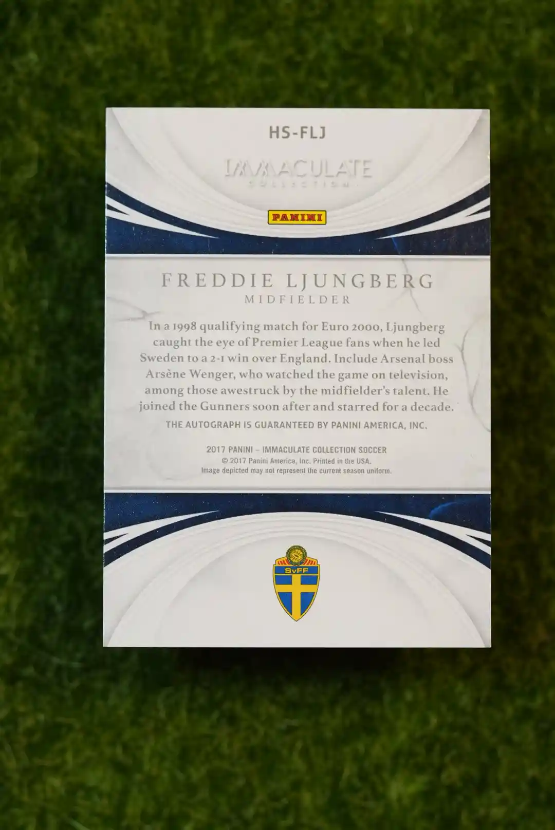 2017 Panini Immaculate Collection Freddie Ljungberg Historical Significance Auto 5/10 - Image 2
