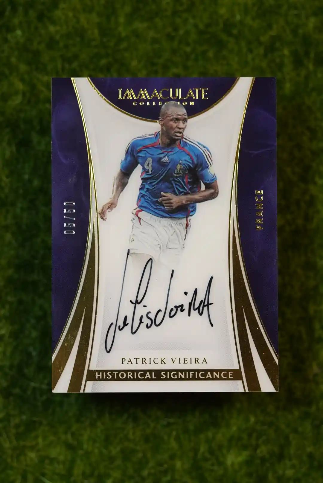 2017 Panini Immaculate Collection Patrick Vieira Historical Significance Auto 05/50