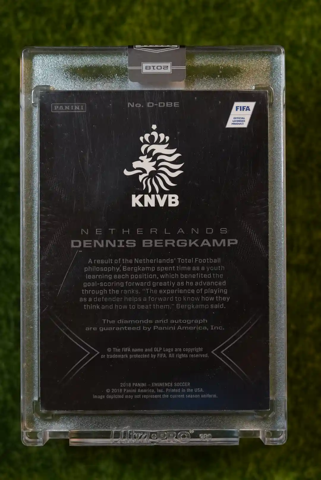 2018 Panini Eminence Dennis Bergkamp Diamond Autograph 1/1 - Image 2