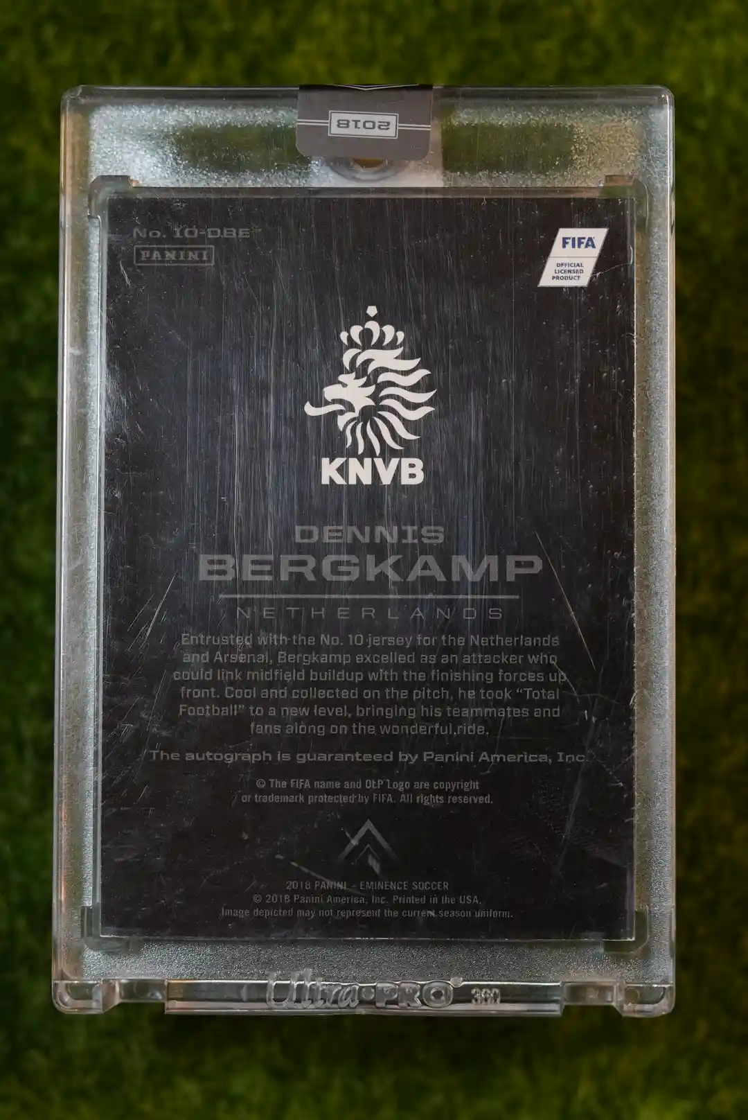 2018 Panini Eminence Dennis Bergkamp By The Number Patch Auto 1/5 - Image 2