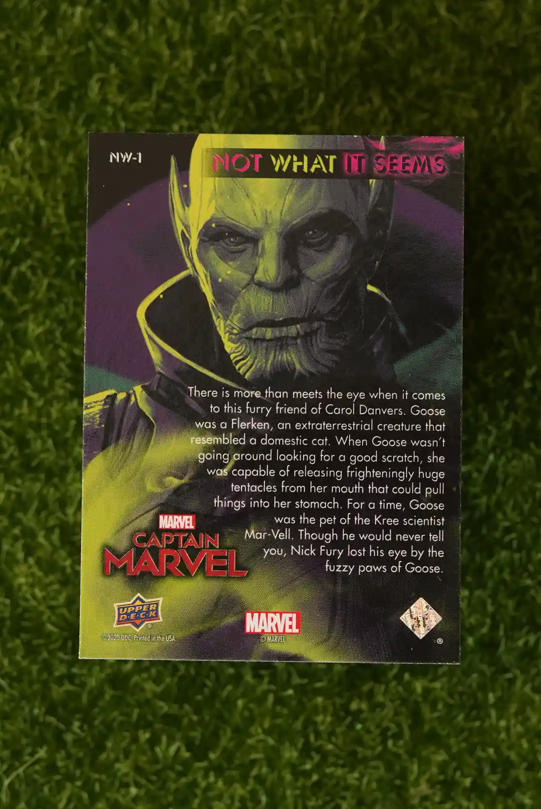2020 Upper Deck Captain Marvel Goose Not What It Seems NW-1 - Image 2