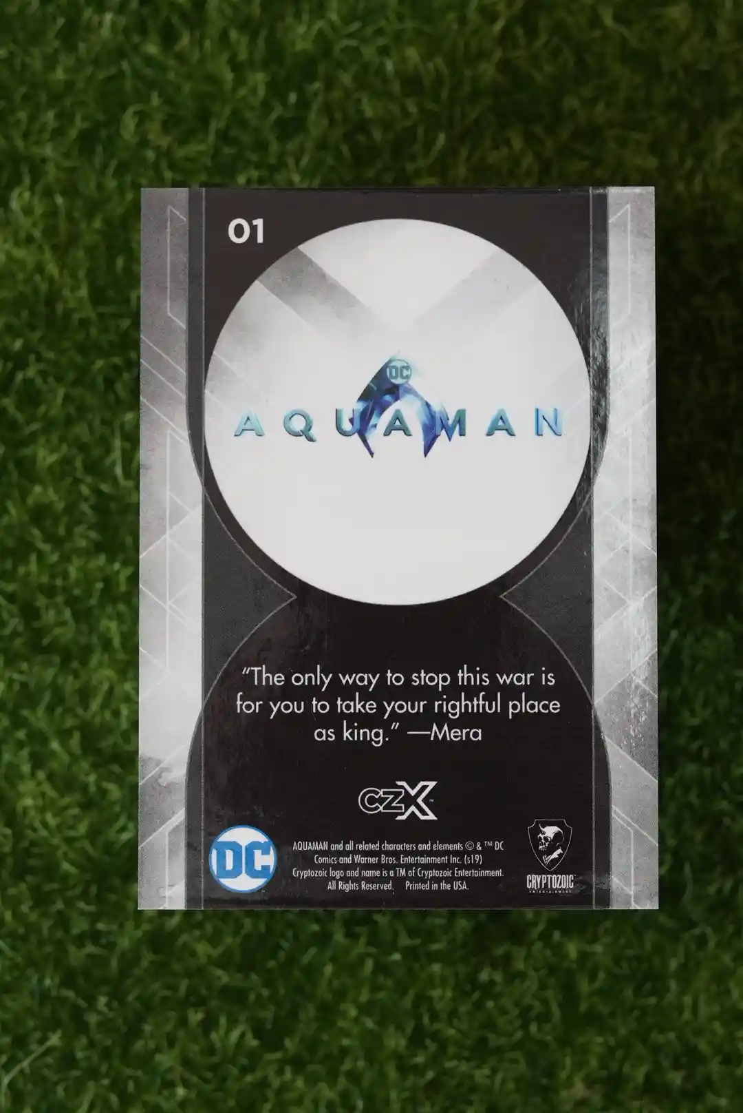 2019 Cryptozoic CZ-X Super Heroes & Super-Villains Aquaman "Return to the Throne" Green Parallel 07/30 - Image 2