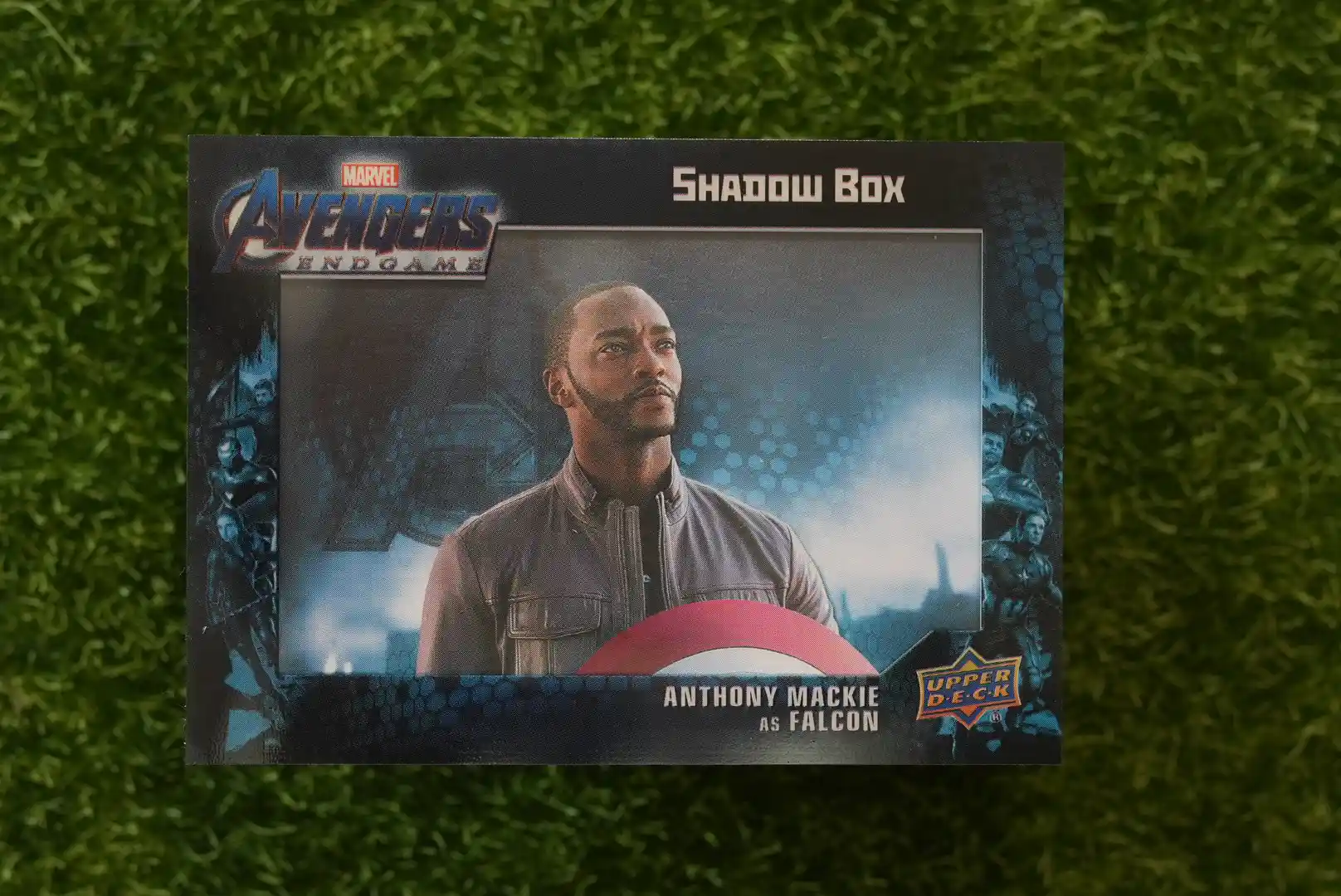 2020 Upper Deck Avengers Endgame Anthony Mackie as Falcon Shadow Box SB-13