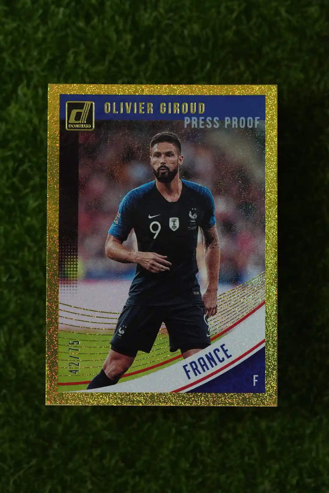 2018-19 Panini Donruss Olivier Giroud Press Proof Gold 42/75