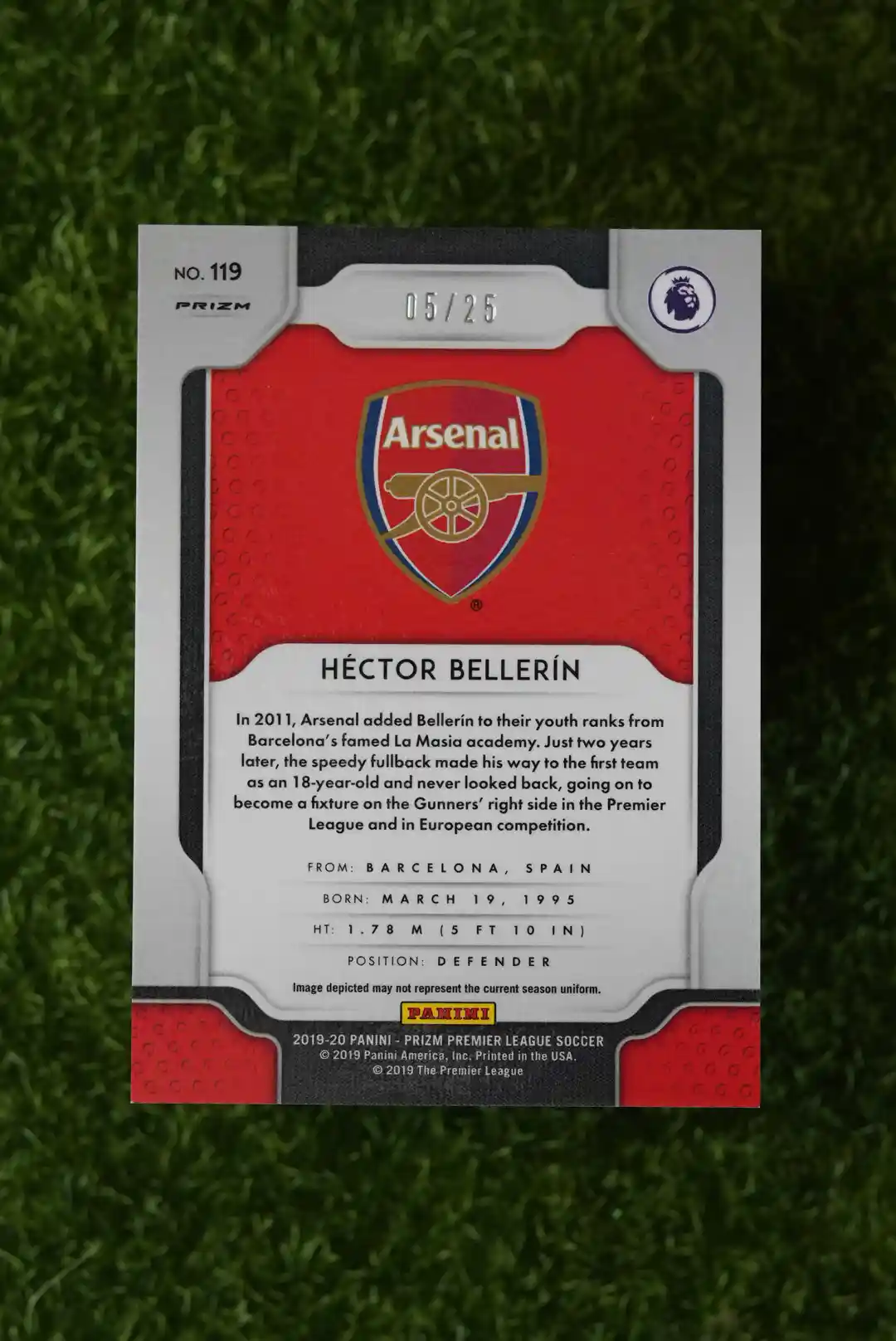 2019-20 Panini Prizm Héctor Bellerín Orange Prizm 05/25 - Image 2