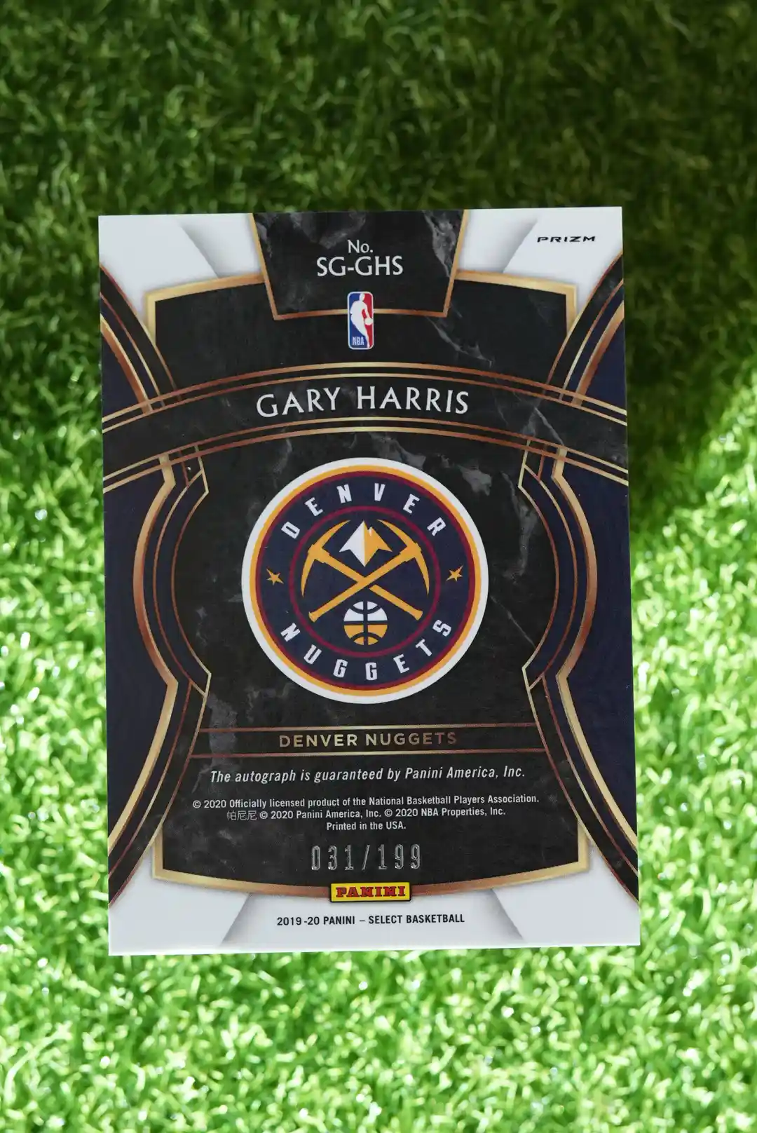 2019-20 Panini Select Gary Harris Signatures Silver Prizm 31/199 - Image 2