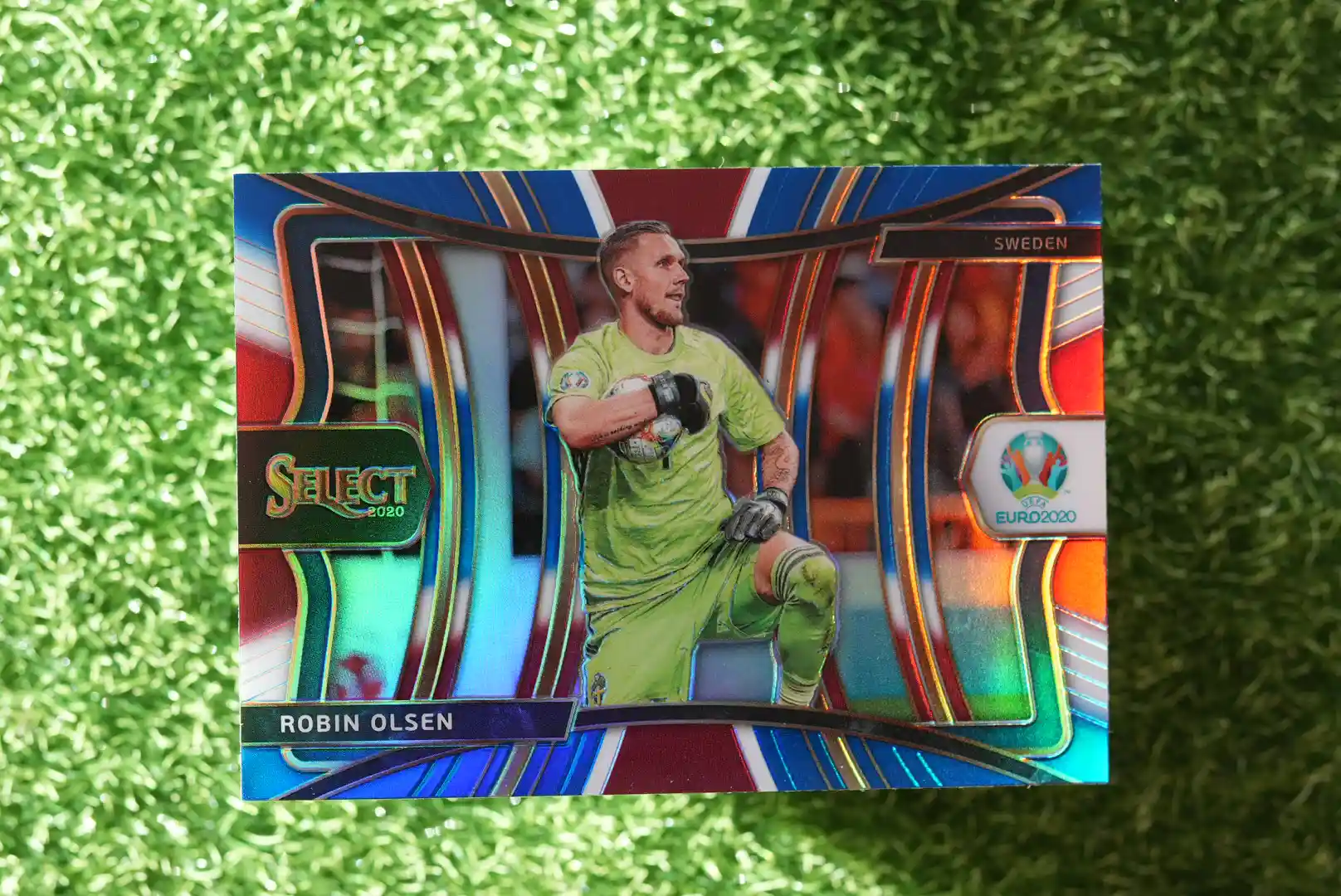 2020 Panini Select UEFA Euro Robin Olsen Mezzanine Tri-Color Prizm