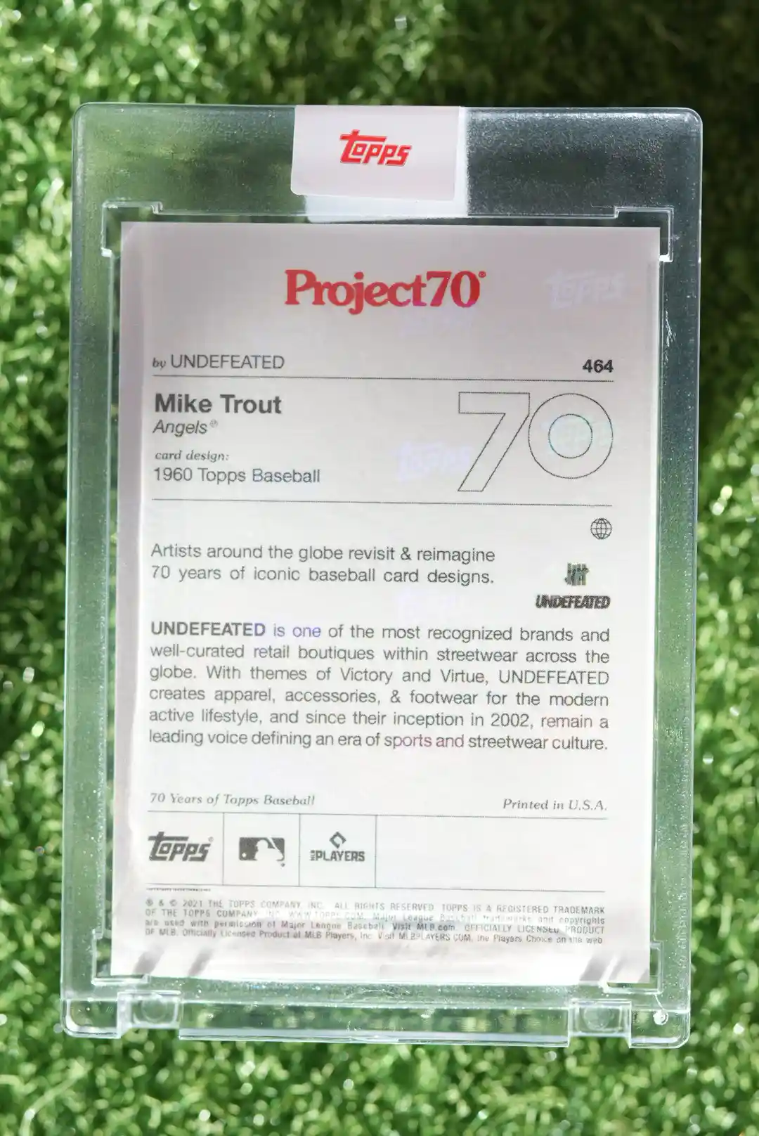 2021 Topps Project70 Mike Trout by UNDEFEATED #464 - Image 2
