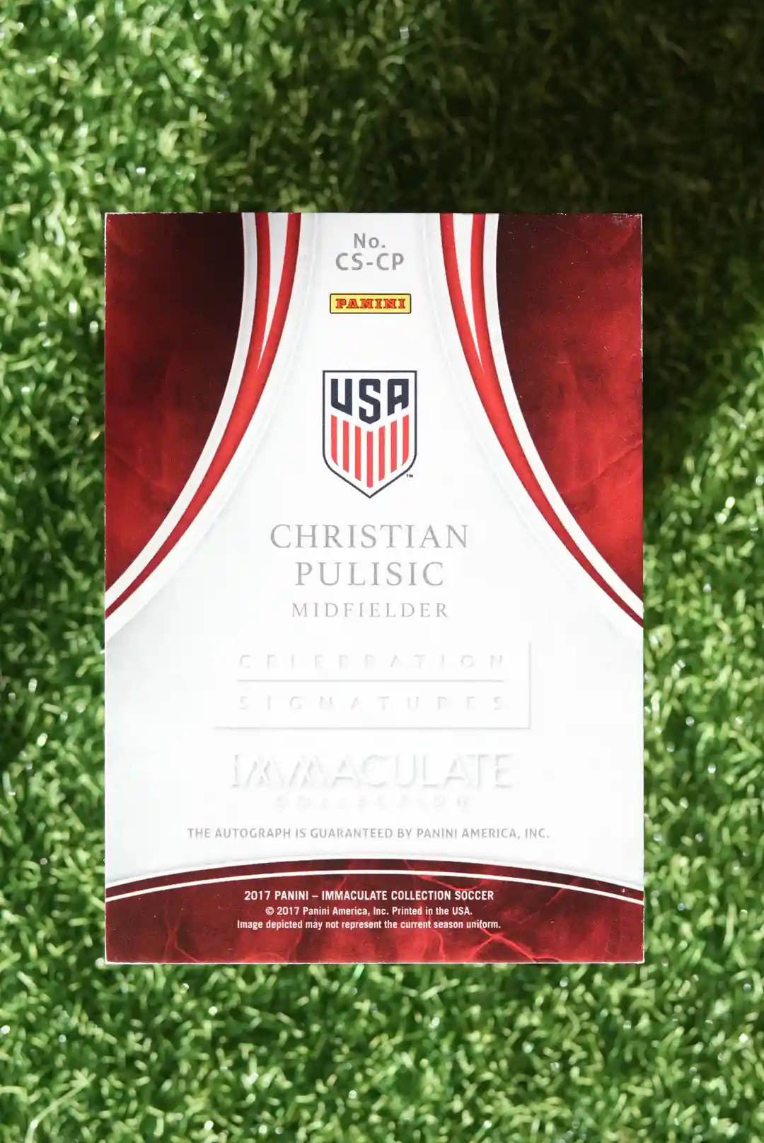 2017 Panini Immaculate Collection Christian Pulisic Celebration Signatures 10/49 - Image 2