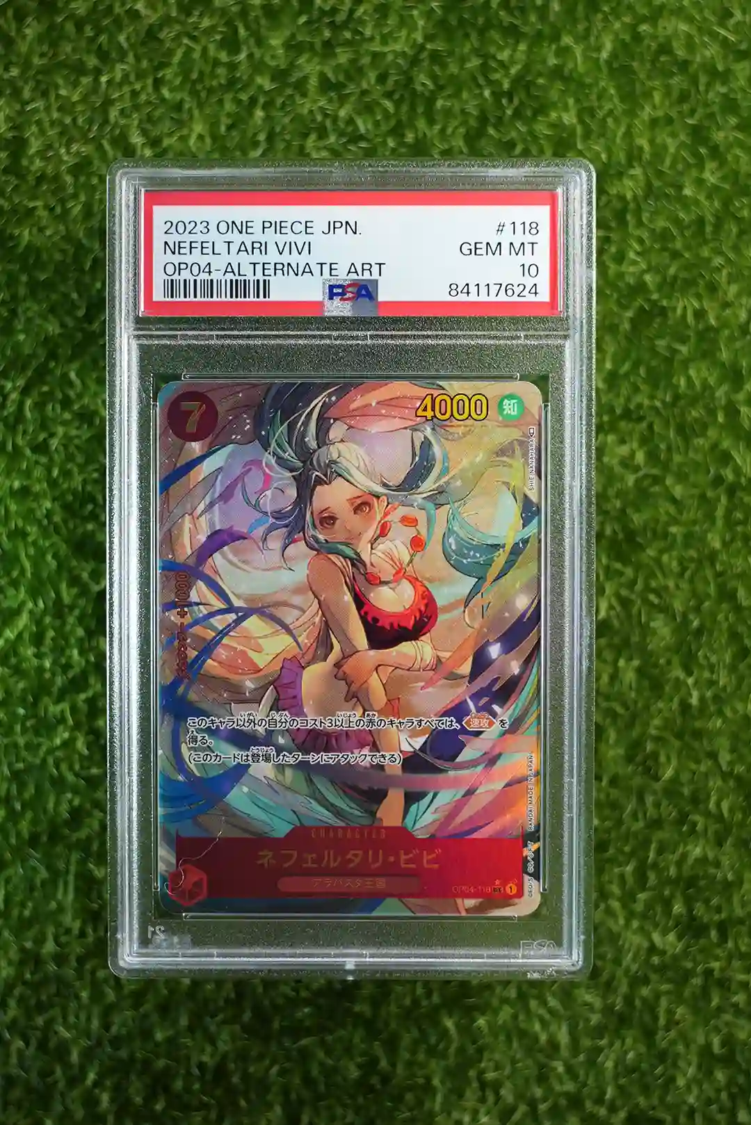 2023 One Piece JPN Nefeltari Vivi Alternate Art Alternate Art #118, OP04-118, PSA 10, 84117624