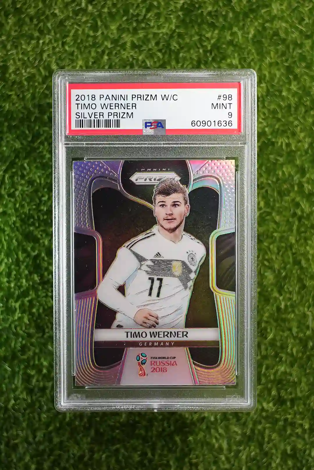 2018 Panini Prizm W/C Soccer Timo Werner Silver Prizm Silver Prizm #98 PSA 9 60901636