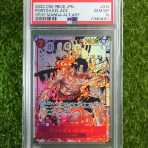 2022 One Piece JPN Portgas D Ace OP02-013 Manga Alt Art PSA 10