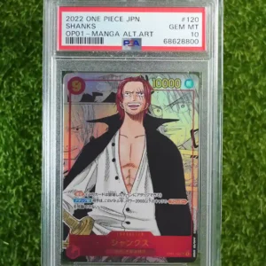 2022 One Piece JPN Shanks OP01-120 Manga Alt Art PSA 10