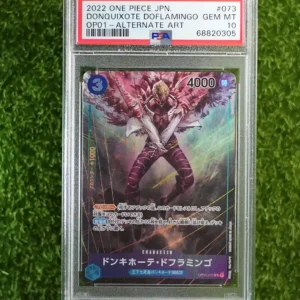 2022 ONE PIECE JPN OP01 - ALTERNATE ART DONQUIXOTE DOFLAMINGO #073 GEM MT 10