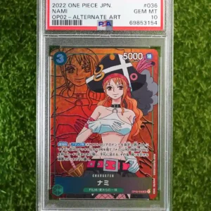 2022 ONE PIECE JPN OP02 - ALTERNATE ART NAMI #036 GEM MT 10