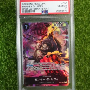 2023 ONE PIECE JPN OP04 - ALTERNATE ART MONKEY D LUFFY #090 GEM MT 10
